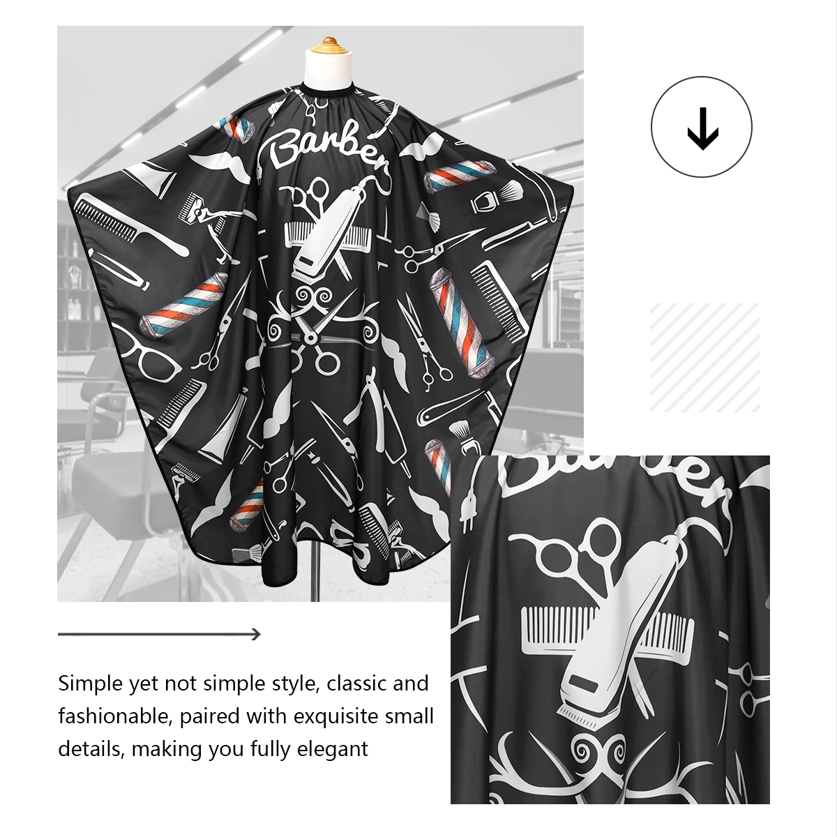 Kapper Kapsel Doek Kapper Schort Haar Knippen Cape Kapsel Jurk Kappers Jas Kapperszaak Salon Accessoire
