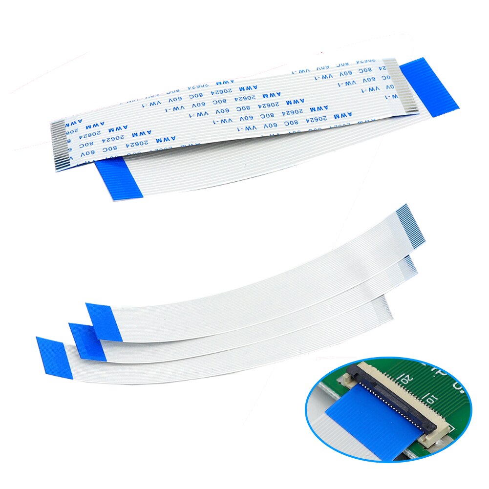 TKDMR, cable plano flexible FFC FPC, cable LCD AWM 20624 80C 60V VW-1 1MM, Conector de 4 pines 50-300MM, Conector de cable 4P-40P