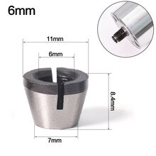 5pc 1/4\" 6mm 8mm Electric Router Collet Set Chuck Heads Adapter For Trimmer Collet Chuck Router Bit Engraving Trimming Machine