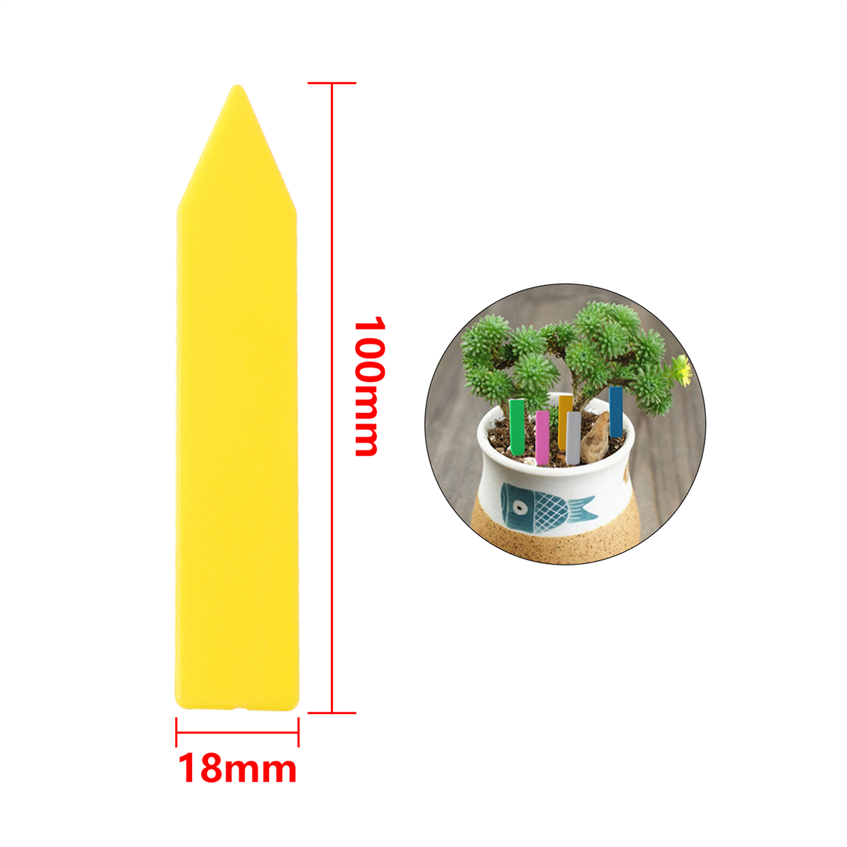 Etykiety na rośliny ogrodowe PVC kształt strzałki szkółka taca na sadzonki znak szklarnia smutny kwiat bonsai tablica rejestracyjna wiele kolorów 50 sztuk: zielone światło