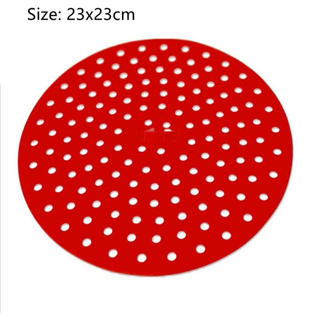 Silicone Air Fryer Liner Non-Stick Steamer Pad Baking Inner Liner Cooking Mat Kitchen Utensils Accessories Eco-friendly Cookware: C-red