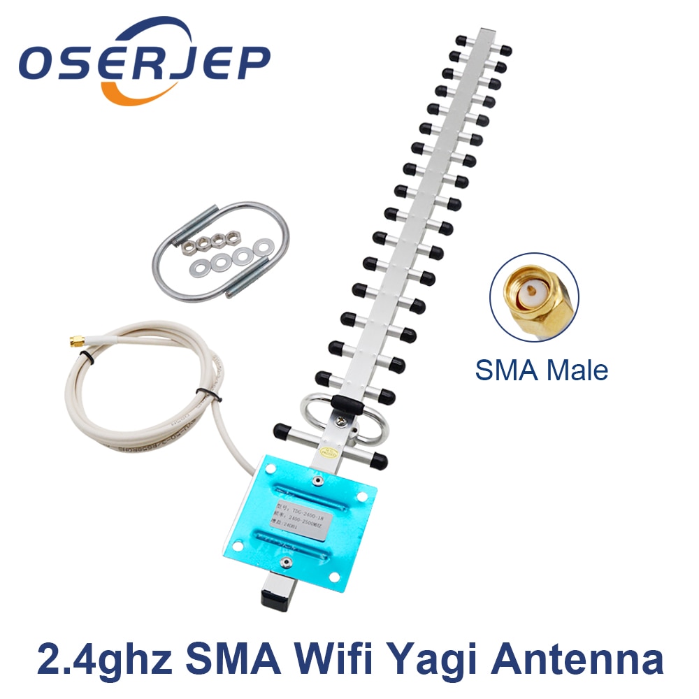 2.4 ghz Draadloze Wifi Antenne 24dbi Sma Male Wlan 2.4g Yagi Antenne 0.3 m 1.5 m 3 m 5 m 10 m Kabel Voor Signaal Repeater Versterker