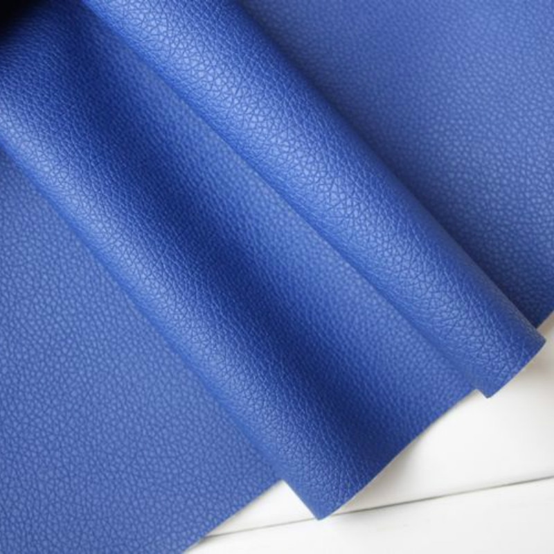 Gedrukt Faux Kunstmatige Synthetische PU Leer Stof Royal Blue Synthetisch Leer Stof DIY Naaien Patchwork Bekleding Materiaal