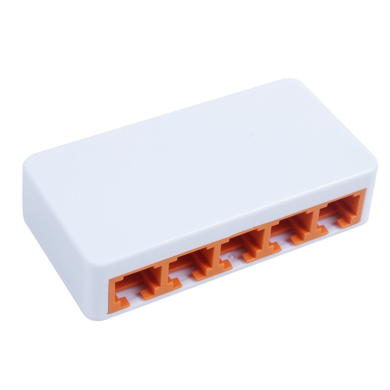 DIEWU 5 Ports Fast Ethernet RJ45 10/100Mbps Network Switch Switcher Hub Desktop Laptop,Portable Travel Lan Hub Power By Micro-US: Default Title