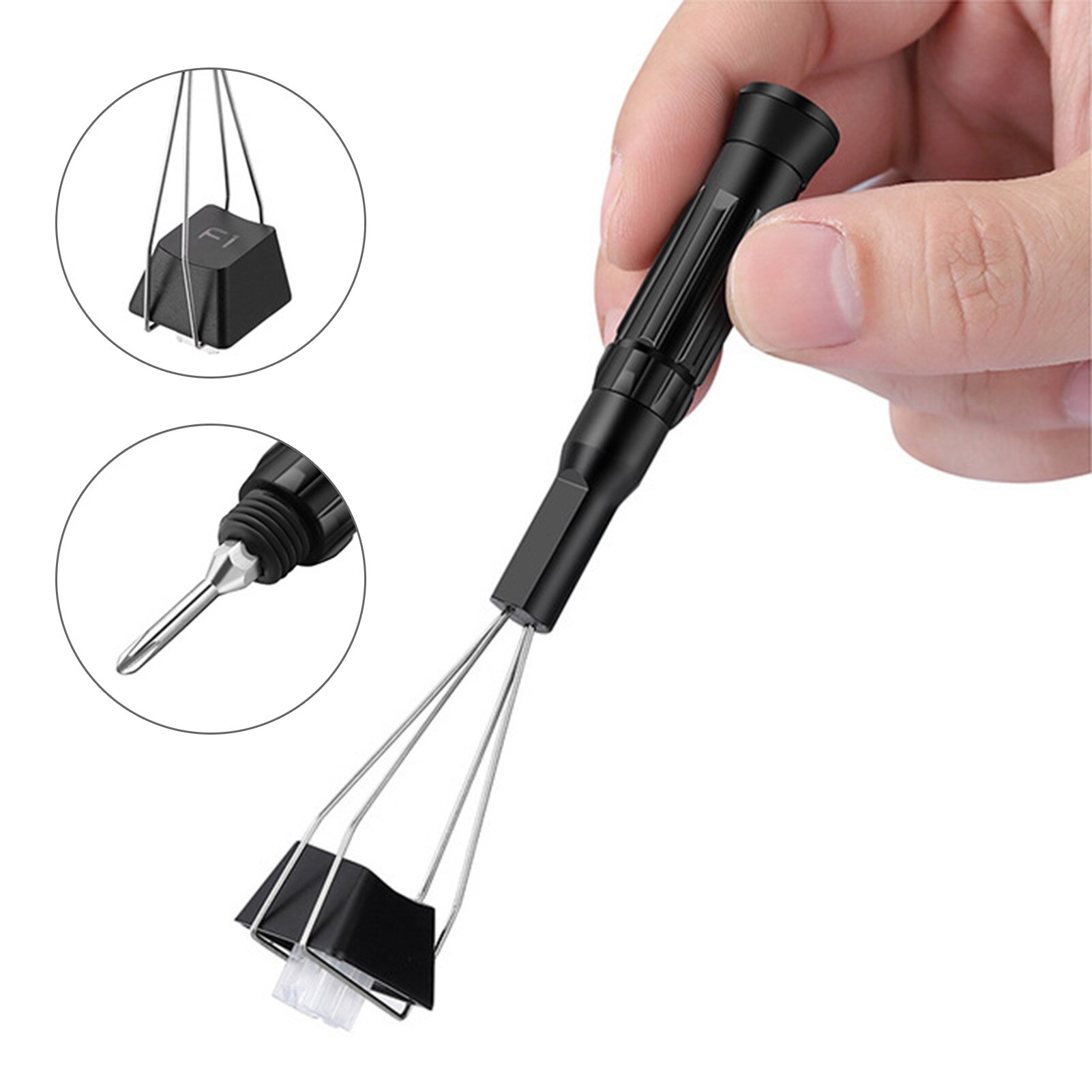 2 in 1 Keyboard Key Keycap Puller Universal Mechanical Keyboard Key Caps Removal Tool Portable Metal Phillips Screwdriver