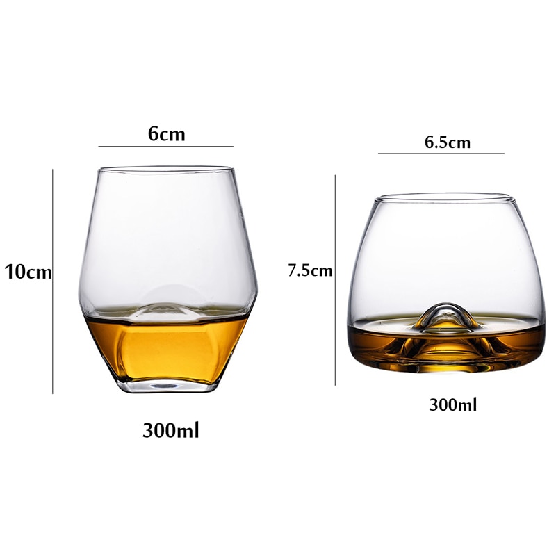 2Pcs Whiskey Glasses Scotch Glasses Whiskey Glasses Perfect for Scotch Lovers Glassware for Bourbon Rum Luxury Drinkware