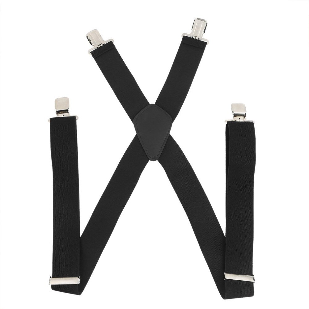 130Mm Y-Shape Verstelbare Duurzaam Bretels Heren Clip-On Bretels Solid Elastische Riemen Riemen Bretels