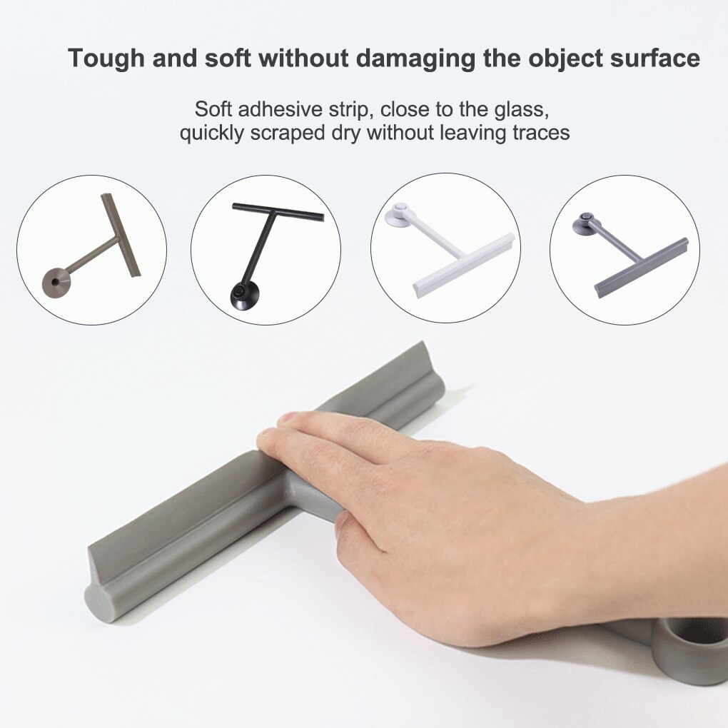 Shower Squeegee Glass Wiper Scraper Shower Squeegee Cleaner With Silicone Holder Bathroom Mirror Wiper Scraper Glass Cleaning