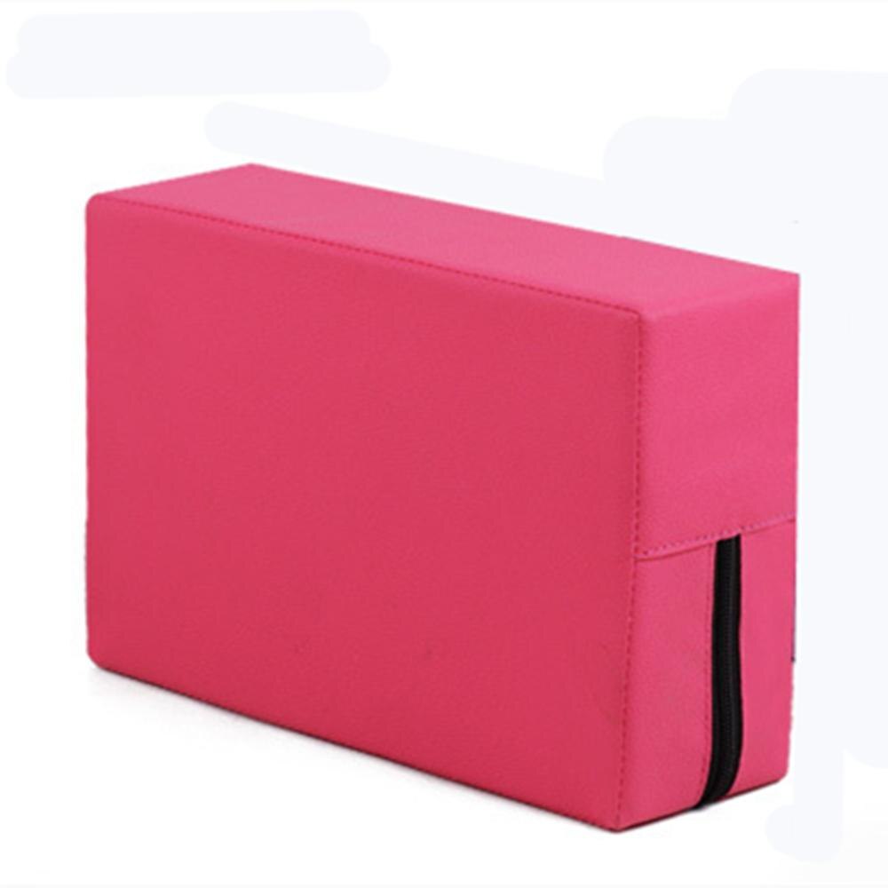 2 Pcs Yoga Block PE Leather Pilates Brick 30x20x10cm for Dacne Gymnastics Leg Press Exercise Gym Training Fitness Equipment: Pink