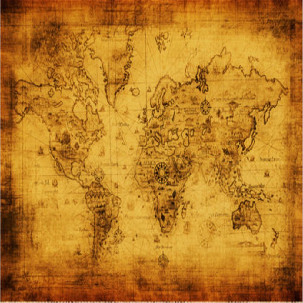 Stor vintagestil retro pappersaffisch globe gammal världskarta skolkontorsmaterial 71 x 51cm