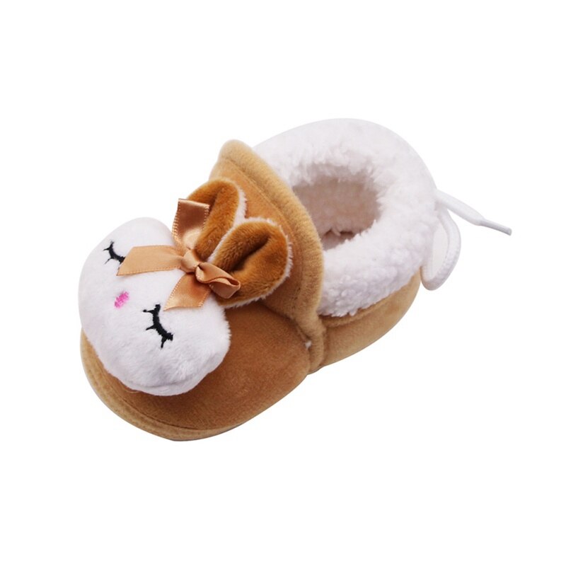 Winter Warm Baby Cartoon Rabbit Slipper Infant Warm Fleece Cotton Baby Shoes For Boys Girls: C / 7-12 Months