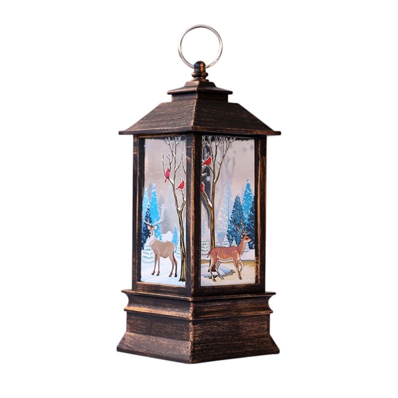 Kerst Led Simulatie Licht Olie Lamp Xmas Kaars Nachtlampje Opknoping Ornament Craft: GD