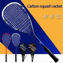Carbon Fiber Squash Racket With Bag Light Beginner Single Wall Speed Ball Training Composite Racket Indoor Sports