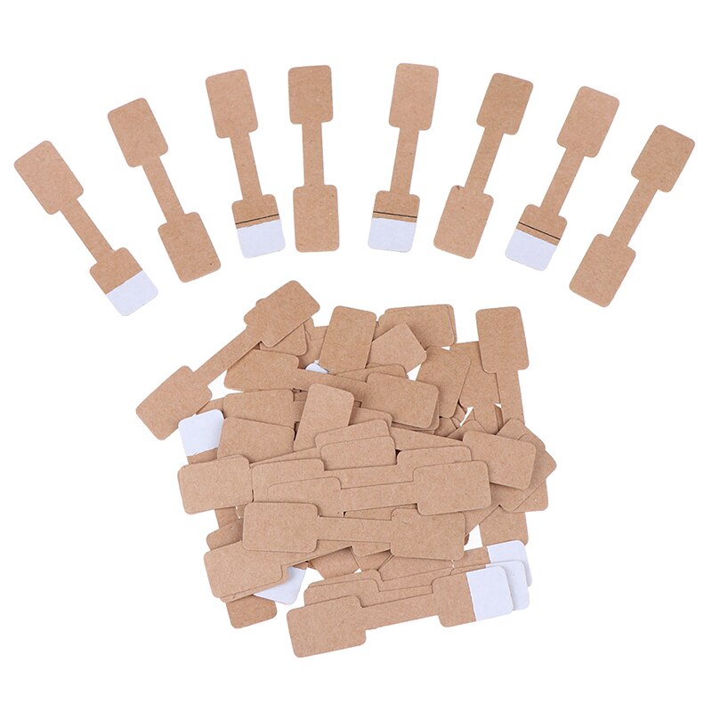 50/100Pcs Quadrate Lege Prijskaartjes Ketting Ring Etiketten Papier Stickers Papier Sieraden Display Card Labels Hangtag