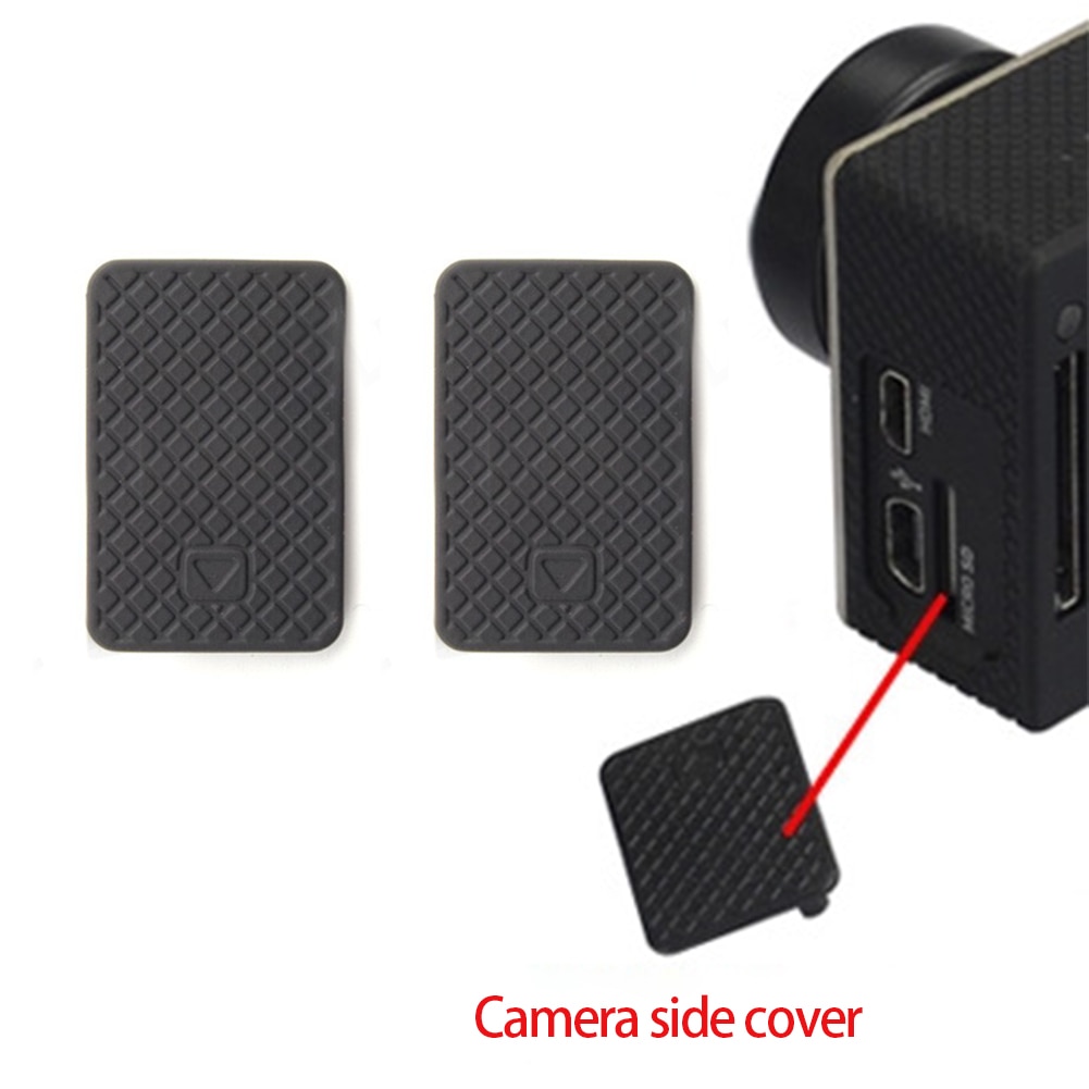 2Pcs Camera Accessoires Voor Gopro Hero 4 3 + 3 Nuttig Vervanging Onderdeel Usb Zijdeur Cover Cap #0122