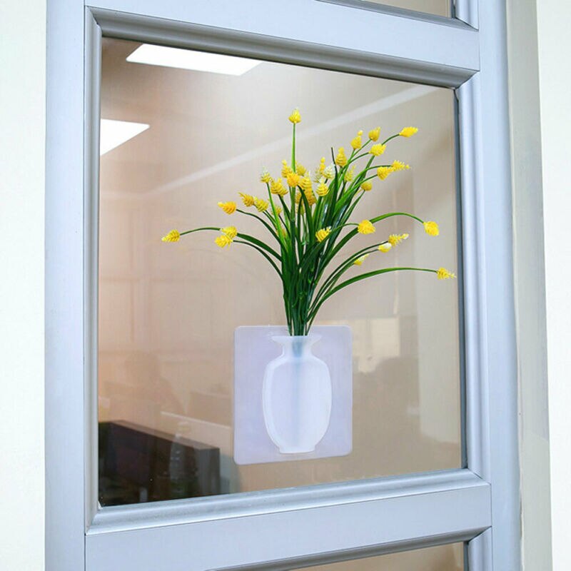 Magic Silicone Sticker Op Glas Muur Bloem Plant Vaas Potten Etalage Decor US