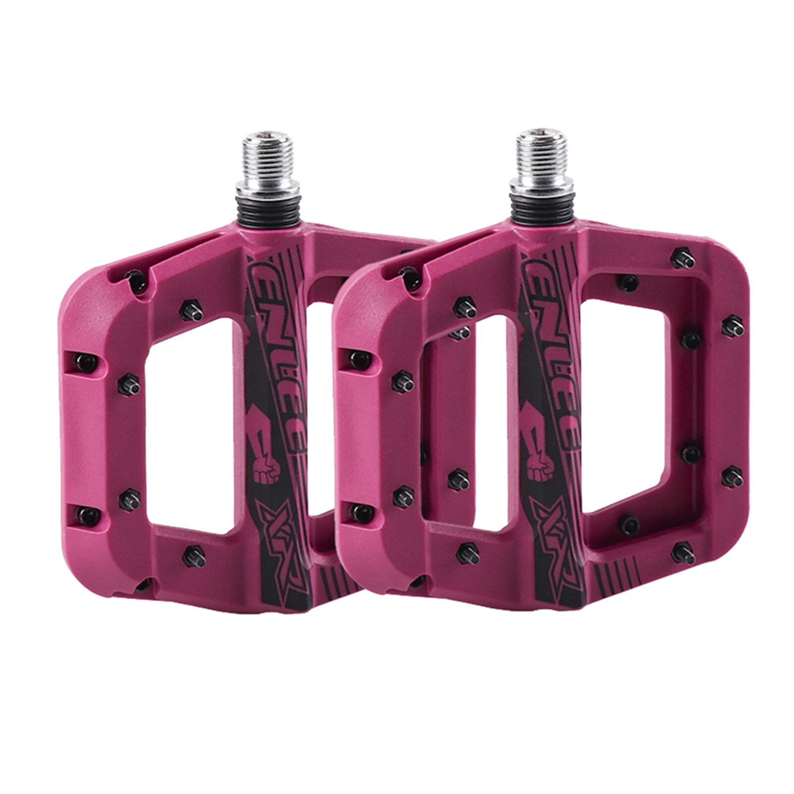 ENLEE 9/16 inches Mountain Bike Pedals Non-Slip Lightweight Nylon Fiber Bicycle Platform Pedals Pedales Bicicleta Accessories: Purple