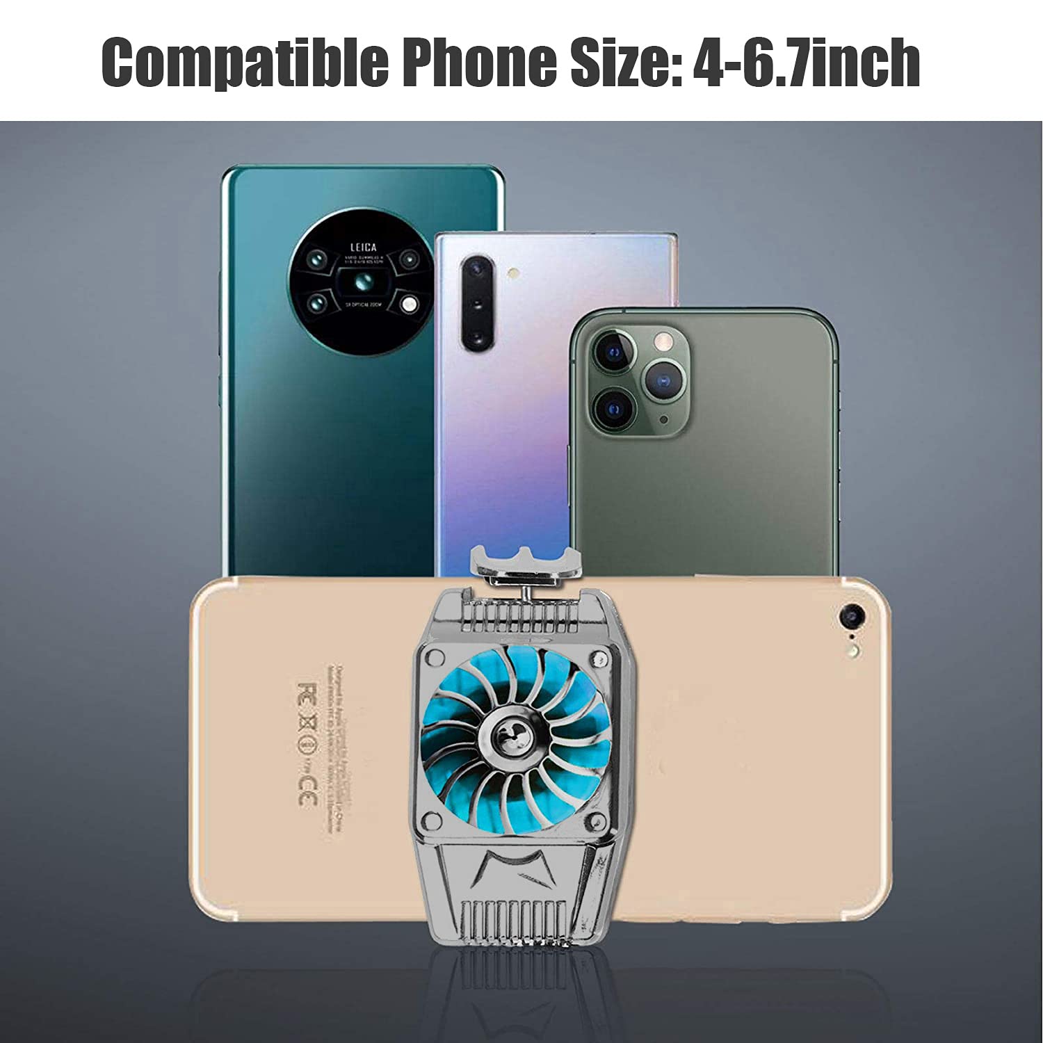 Mobiele Telefoon Cooler Telefoon Radiator Voor Playing Game Video 'S Kijken Met Led Licht Celular Water Fan Koeler Voor Smartphone