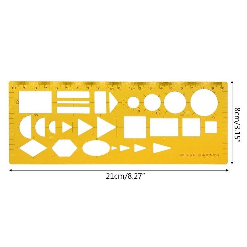 XRHYY Flow Chart Symbol Drafting Template Ruler Stencil Measuring Tool Student School Product Kit Lab&amp;Scientific Supplies: 4374