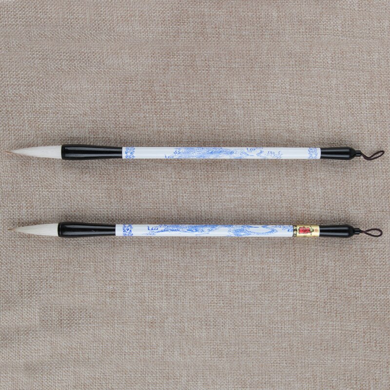 EZONE-pinceau pour écrire chinois, accessoire pour motifs en porcelaine bleu blanc, pour calligraphie chinoise, pour aquarelle, plusieurs poils