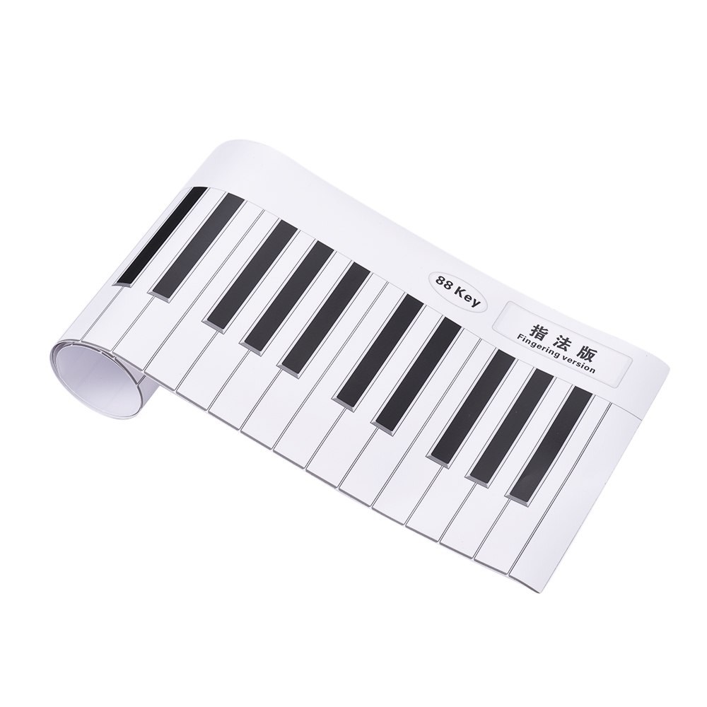 Fingering Version 88 Keys Piano Keyboard Fingering Practice Chart Sheet with Notes & Stave Reference Piano Teaching Guide: X-02