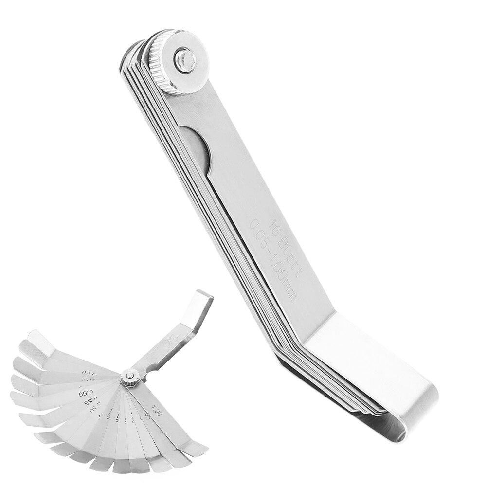 Stainless Steel 16 Blade Feeler Gauge Valve Offset Feeler Gauge - Foto 11