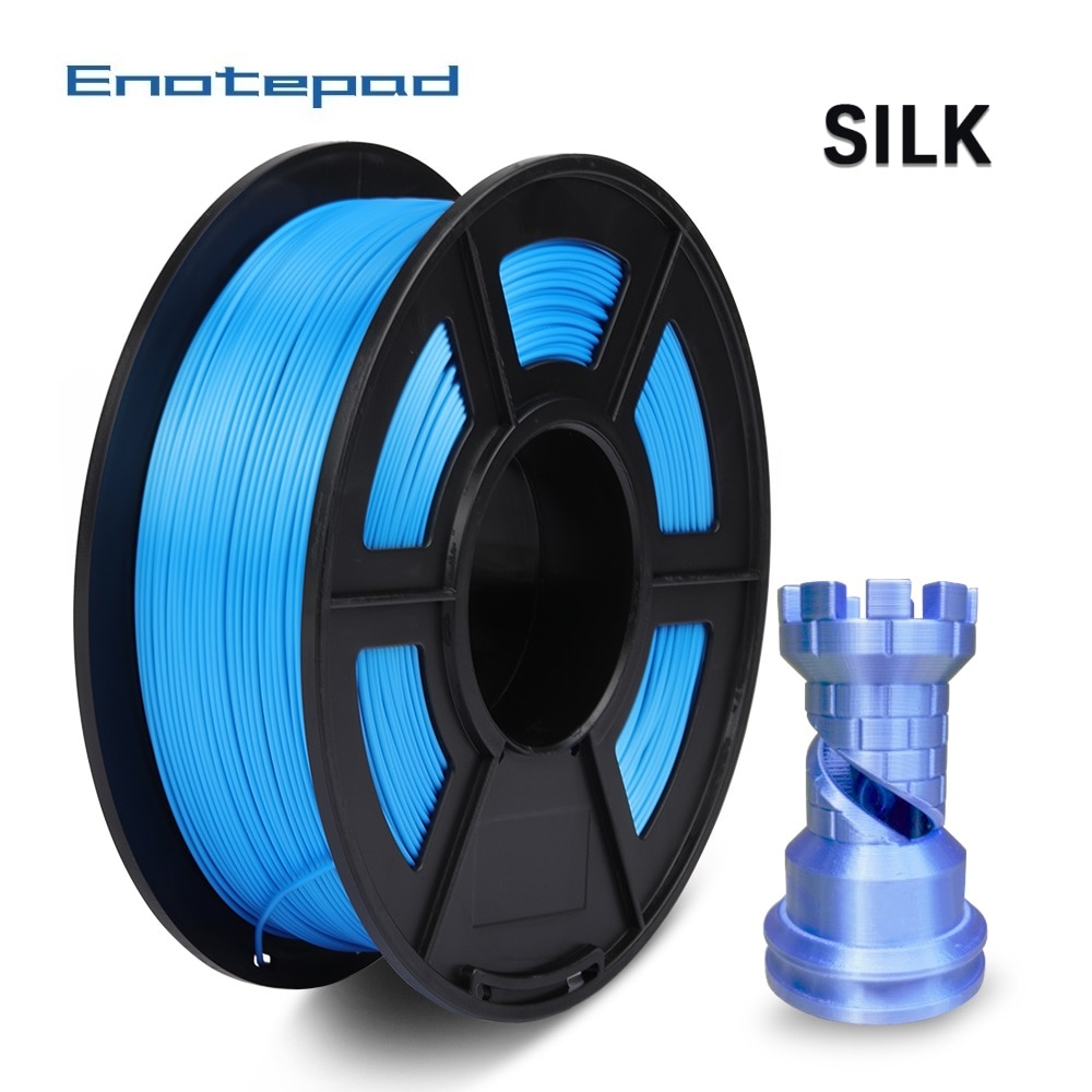 Enotepad – Filament de soie pour imprimante 3D, 1.75mm, matériau d&#39;impression PLA, enroulement ordonné, 1kg, emballage sous vide