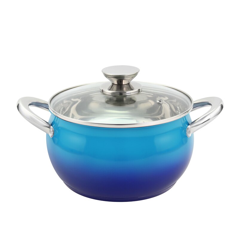 Casserole inox rouge émeraude dégradé couleur haute température Pot de peinture 2.9L
