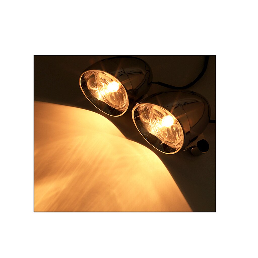Universal- LED Scheinwerfer Nebel Stelle Licht Lampe 12V Ersatz für Motorrad (Chrom Hülse)