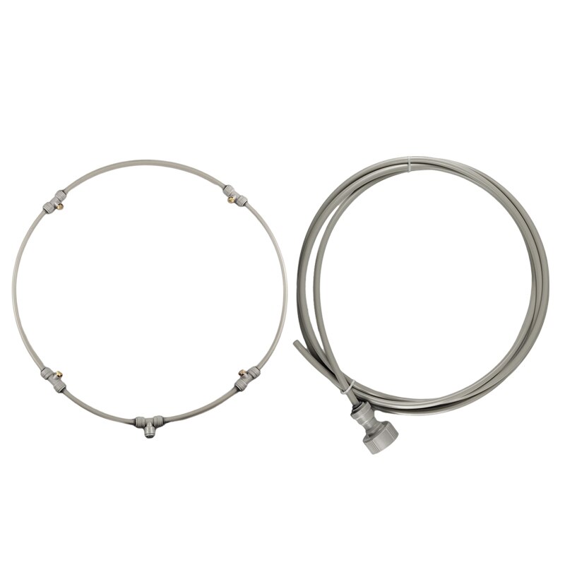 Kit d&#39;anneau de ventilateur de brume, pulvérisateur d&#39;eau pour jardin, extérieur, système de refroidissement de brouillard, Machine Portable, Patio, serre, anneau de ventilateur de refroidissement: Grey