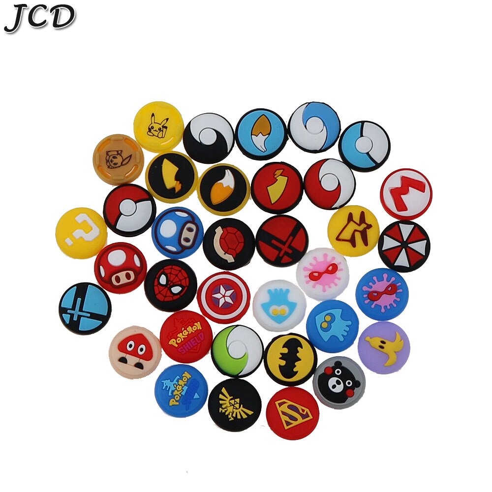 JCD 4pcs Silicone Caps For Nintend Switch NS Joy-Con Joystick Cover Thumb Stick Grip Cap For Joy con Controller Analog Stick Cap