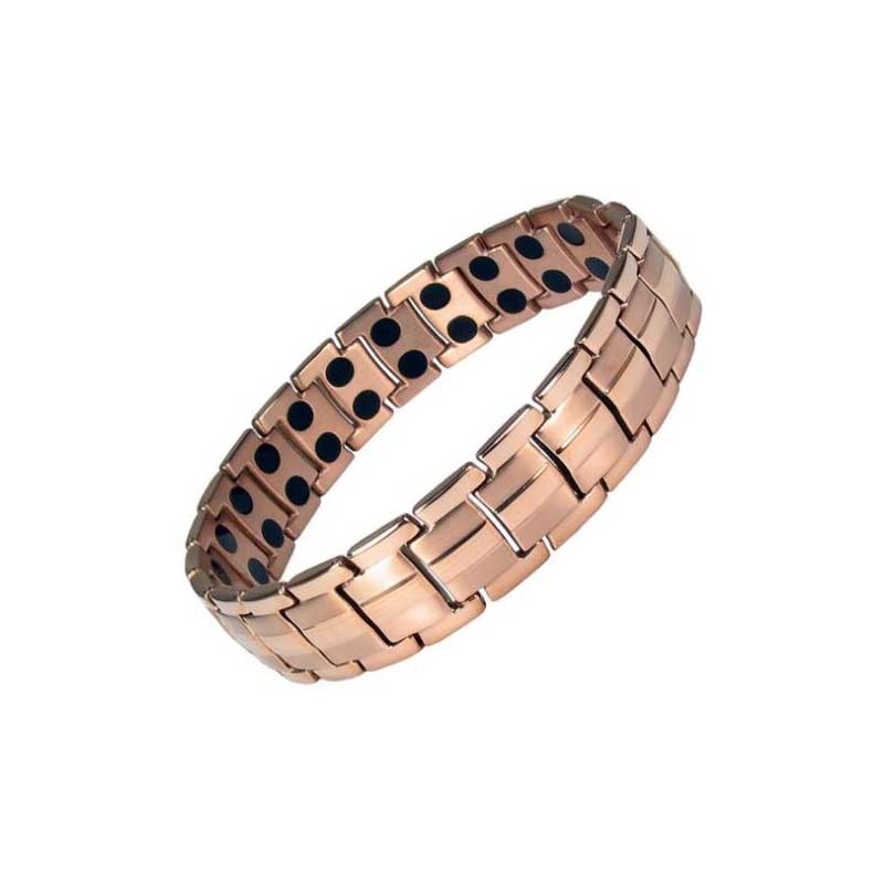 HANRIVER – bracelet de massage de physiothérapie à infrarouge lointain, aimant en acier titane, pierre de germanium magnétique: Orange