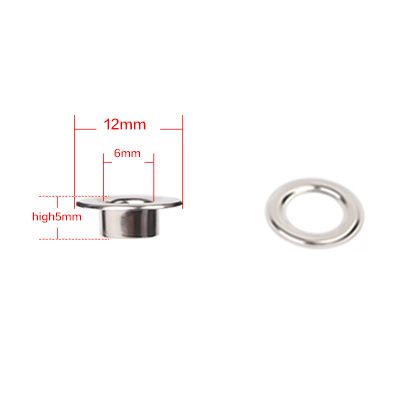 TOP Flat eyelet 100 sets colthes accessories factory direct sales Support 5mm-10mm: 6X12X5