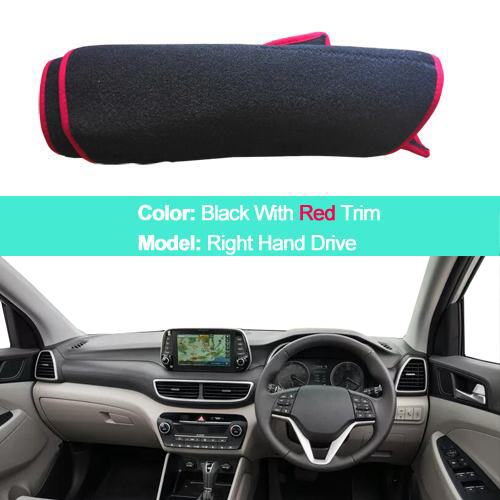 Car Dashboard Cover For Hyundai Tucson LHD RHD With Speaker Dustproof Dashmat Pad Dashboard Cover Carpet Dash Mat Sun Shade: Gray