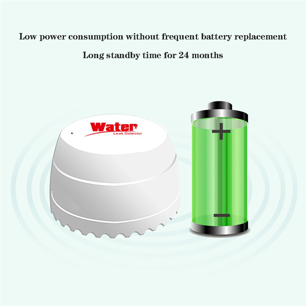 WiFi Smart Water Leakage Alarm Household Overflow Water Flooding Detector with Buzzer Smart Life APP Flood Alert Overflow Securi