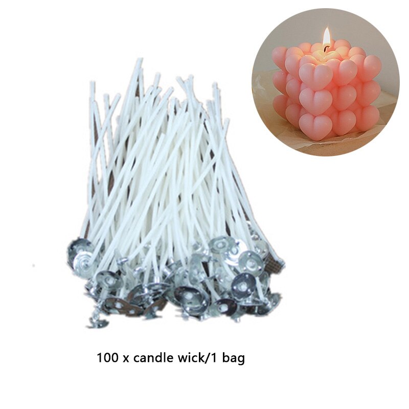 DIY Candle Pyramid Silicone Mold Psychic Eye Moulds 3D Stereo Pyramid Soap Epoxy Resin Molds Cake Baking Mould Desk Decoration: Candle wick(15cm)