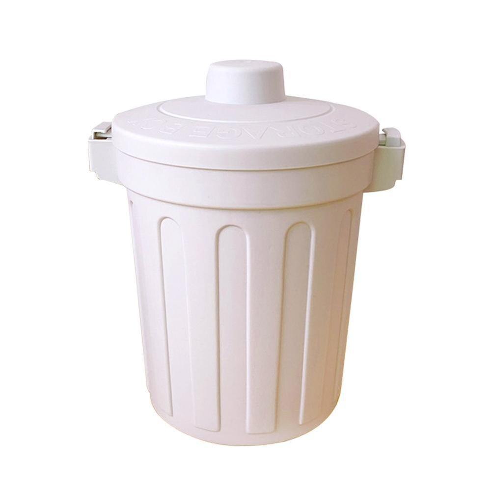 Mini Small Waste Bin Desktop Garbage Basket Home Table Plastic Office Supplies Trash Can Dustbin Sundries Barrel Box: riceyellow