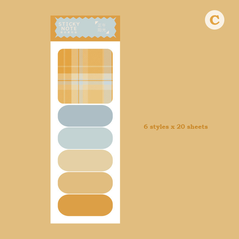 120 Sheets/Pack Leuke Memo Pad Kleurrijke Sticky Notes Briefpapier Planner Stickers Kawaii Notebooks Kantoor School Bericht Levert: C