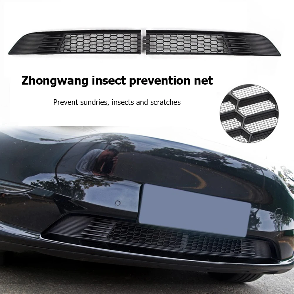 Car Lower Bumper Anti Insect Net for Tesla Model Y 3 Highland Front Grille Mesh Cover Air Inlet Vent Panel