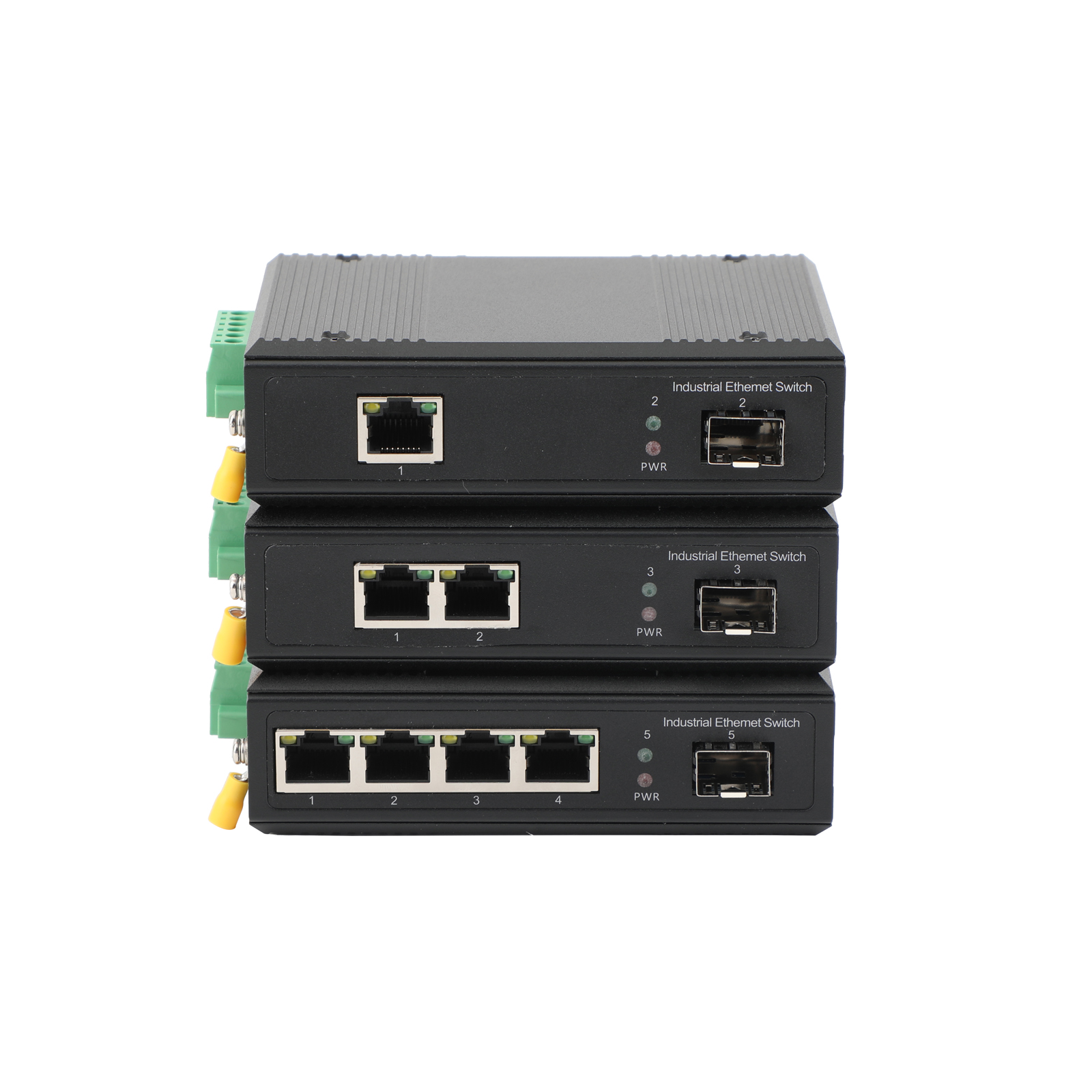 1PCS 100M/1000M SFP Industrial Converter 1 SFP to 1/2/4 POE Transceiver 10/100/1000M Fiber Optic Switch Industrial Network