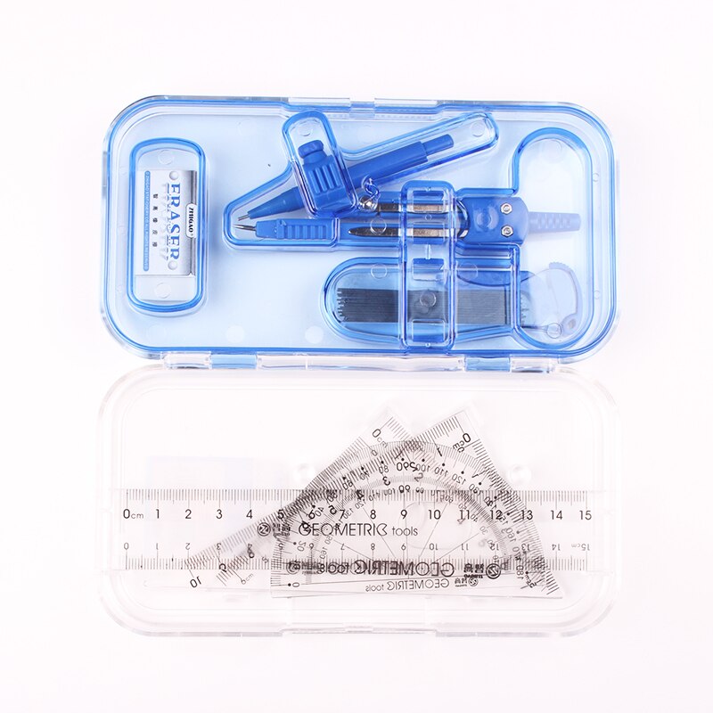 Office for School Drafting Supplies Math Sets Angle Ruler Compasses Protractor Stationery Accessories Measuring Tool