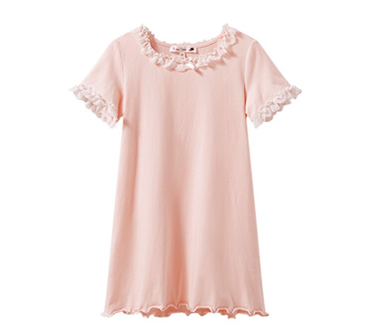 Kinderen Meisje Lolita Jurk Prinses Sleepshirts Leuke Kid &#39;S Vezelig Zelfkant Nachthemden. Peuter Meisje Roze Nachthemd Nachtkleding: M Height 105-115cm
