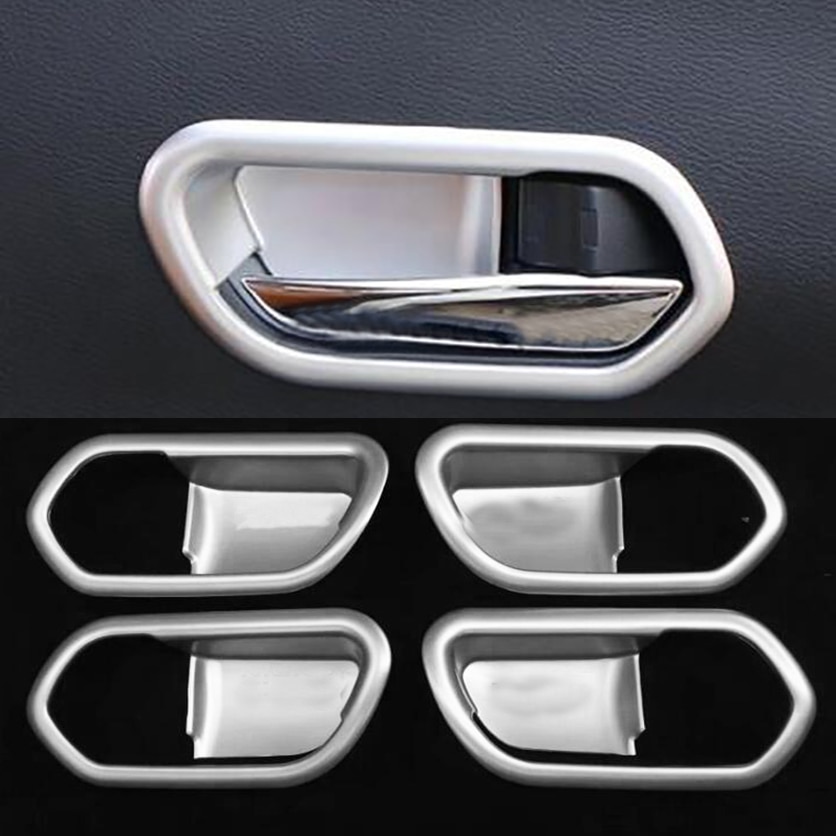 Auto styling Matte Front Inner Deurklink Kom Cup Cover Voor Nissan Kicks 4 stks 3D sticker modellering