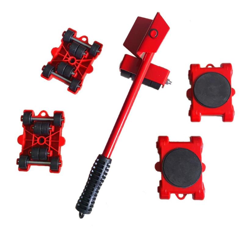 5pcs Portable Home Trolley Lift Elaborate Manufacture Prolonged Durable Move Transport Mover for Heavy Furniture Moving: C