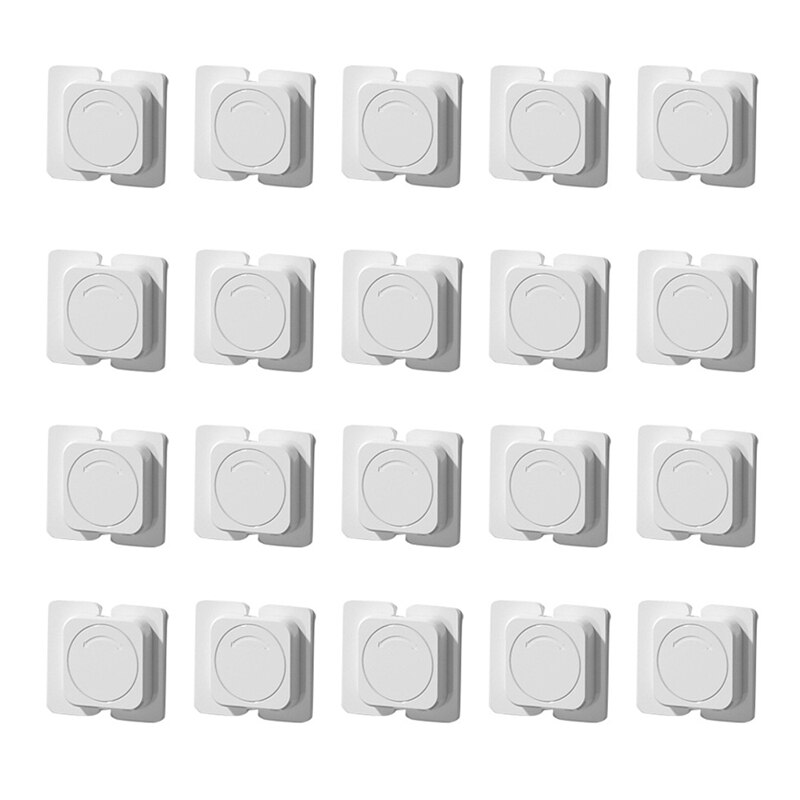 20 PCS White Home Refrigerator Freezer Door Lock -Baby Safety Child Lock,Latch Catch Toddler Child Cabinet Fridge Locks: Default Title
