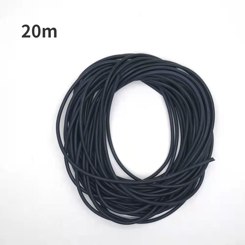 Durchmesser 2mm Feste Elastische Gummi Angelschnur Angeln Seil Elastischen Seil Gebunden Angelschnur Puffer Release Elastische Gummi Seil: black 20m