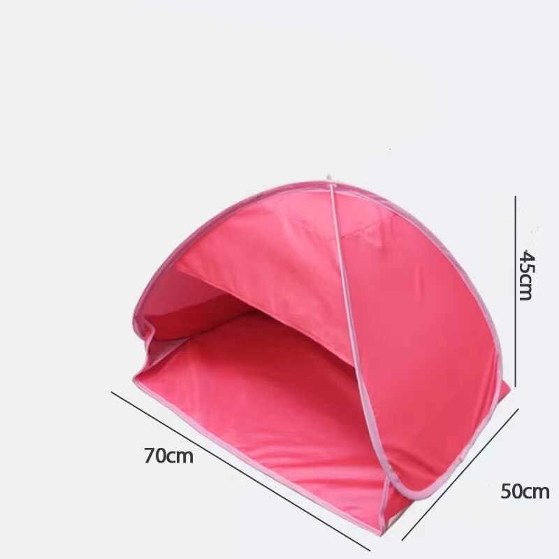 Appui-tête de couchage, masque pour les yeux, tente, pare-soleil, pare-vent, hydratant, déflecteur de climatisation, Portable, pliable, pour la plage: Pink