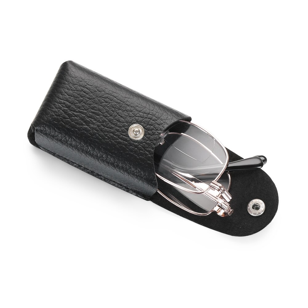 Hooh opvouwbare metalen leesbril unisex progressieve multifocale lenzen presbyopie bril inclusief brillenkoker  +1.00 ~ +4.00