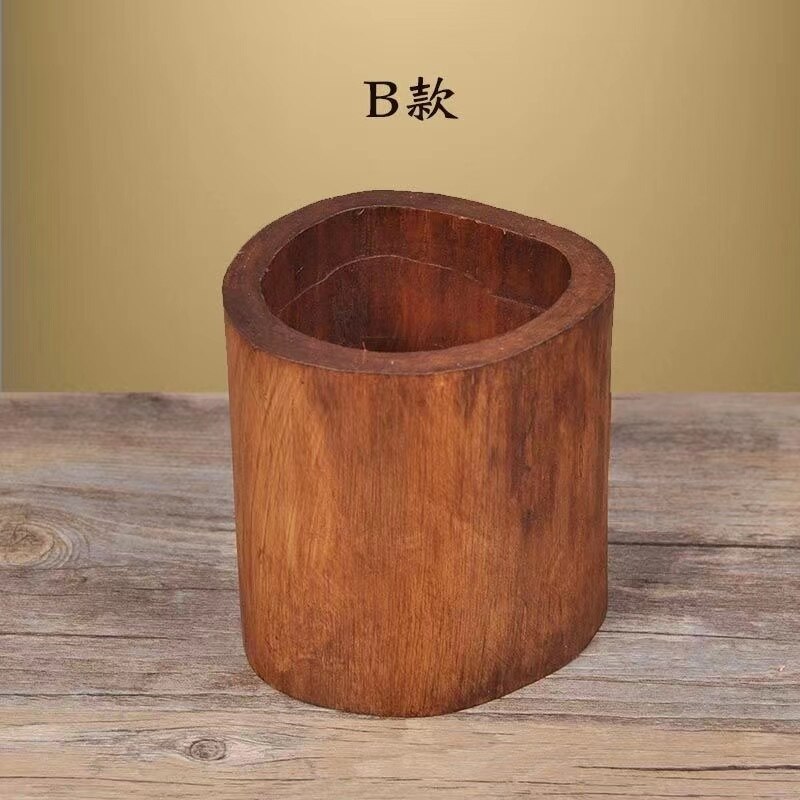 Set di 5 Portapenne in Legno di Sandalo per Calligrafia e