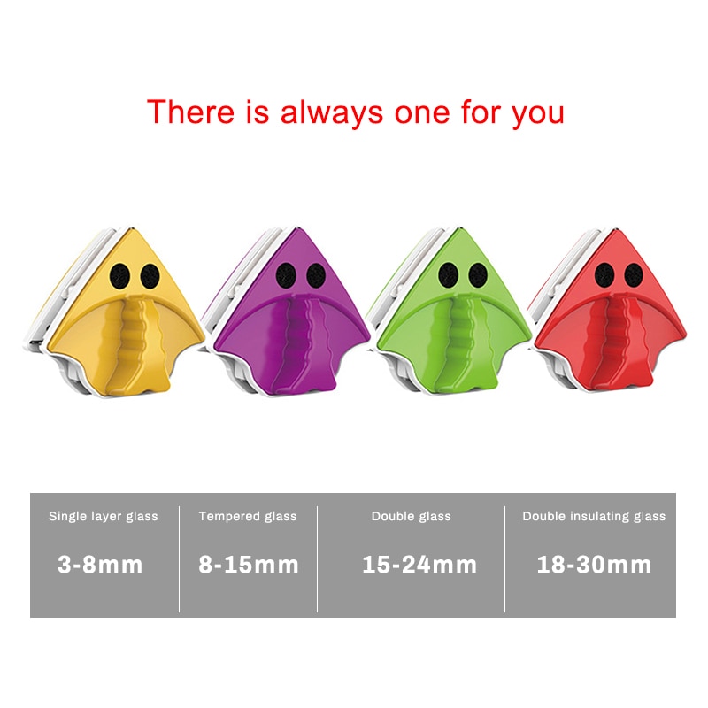 Magnetic Window Wiper Glass Cleaner Brush Tool Double Side Magnetic Brush Window Glass Brush for Washing Household Cleaning Tool